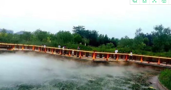 彰化县人民公园引进雾森系统 人工造雾恍若“仙境”